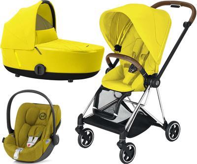 Kočárek CYBEX Set Mios Chrome Brown Seat Pack 2021 včetně Cloud Z i-Size PLUS, mustard yellow - 1