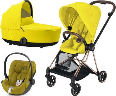 Kočárek CYBEX Set Mios Rosegold Seat Pack 2021 včetně Cloud Z i-Size PLUS, mustard yellow - 1
