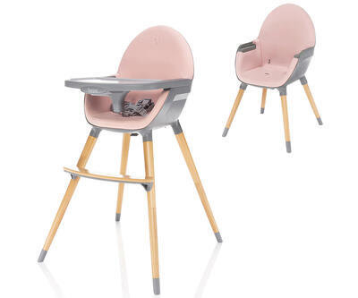Jídelní židlička ZOPA Dolce 2021, blush pink/grey - 1