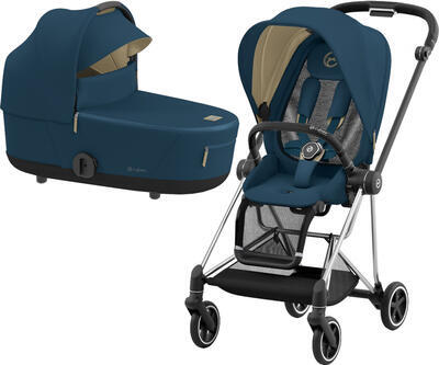 Kočárek CYBEX Mios Chrome Black Seat Pack 2022 včetně korby, mountain blue - 1