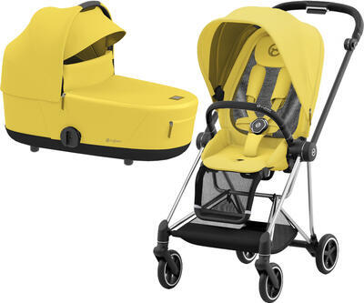 Kočárek CYBEX Mios Chrome Black Seat Pack 2022 včetně korby, mustard yellow - 1