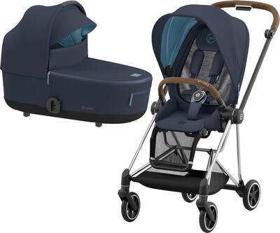 Kočárek CYBEX Mios Chrome Brown Seat Pack 2022 včetně korby, nautical blue - 1