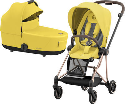 Kočárek CYBEX Mios Rosegold Seat Pack 2022 včetně korby, mustard yellow - 1