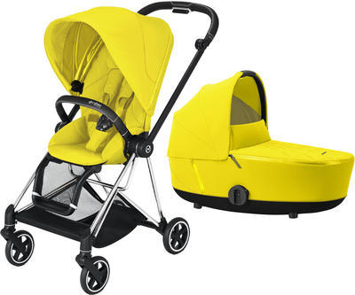 Kočárek CYBEX Mios Chrome Black Seat Pack 2021 včetně korby, mustard yellow - 1