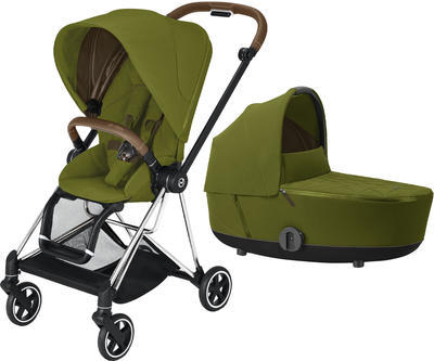 Kočárek CYBEX Mios Chrome Brown Seat Pack 2021 včetně korby, khaki green - 1