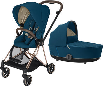 Kočárek CYBEX Mios Rosegold Seat Pack 2021 včetně korby, mountain blue - 1