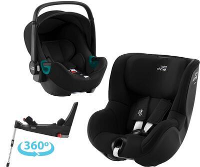 Autosedačka BRITAX set Baby-Safe 3 i-Size+Flex Base 5Z + autosedačka Dualfix 3 i-Size 2023, space black - 1