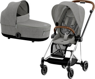 Kočárek CYBEX Mios Chrome Brown Seat Pack PLUS 2022 včetně korby, manhattan grey - 1