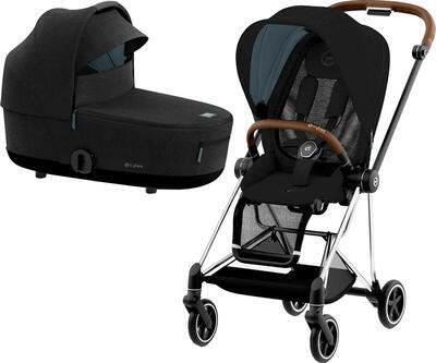 Kočárek CYBEX Mios Chrome Brown Seat Pack PLUS 2022 včetně korby, stardust black - 1