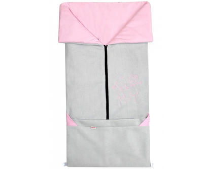 Fusak EMITEX Fanda 2v1 fleece s bavlnou 2022, světle šedý - růžový - 1