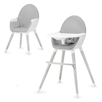 Jídelní židlička KINDERKRAFT Fini 2022, grey/white - 1