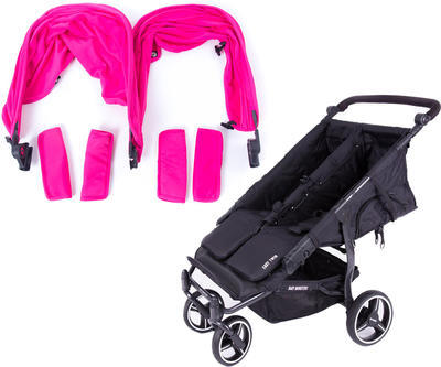 Kočárek BABY MONSTERS Easy Twin Black Colour Pack 2020, tmavě růžový - 1