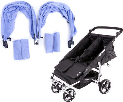 Kočárek BABY MONSTERS Easy Twin Silver Colour Pack 2020, světle modrý - 1