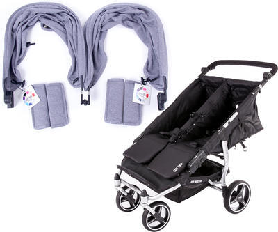 Kočárek BABY MONSTERS Easy Twin Silver Colour Pack 2020, tmavě šedý - 1