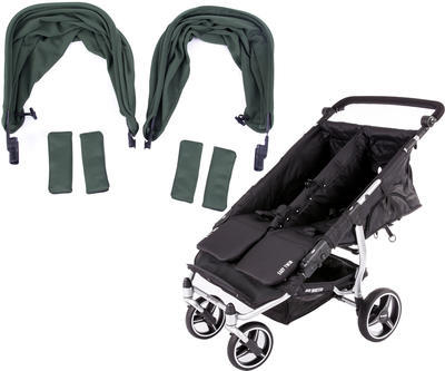 Kočárek BABY MONSTERS Easy Twin Silver Colour Pack 2020, tmavě zelený - 1