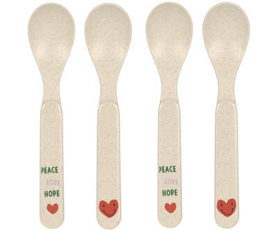 Dětské lžičky LÄSSIG Spoon Set PP/Cellulose Happy Rascals 2024, heart lavender - 1