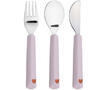 Dětský příbor LÄSSIG Cutlery with Silicone Handle 3pcs Happy Rascals 2024, heart lavender - 1/5