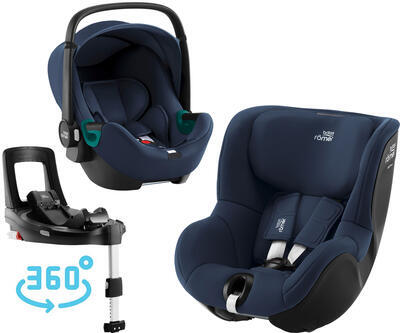 Set BRITAX RÖMER Baby-Safe 3 i-Size + Flex Base iSense + Dualfix 3 i-Size 2022, indigo blue - 1