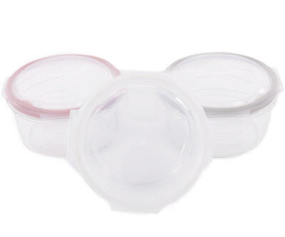 Skleněné misky s víčky BO JUNGLE B-Glass Bowls 280ml 2021, white/grey/pink - 1