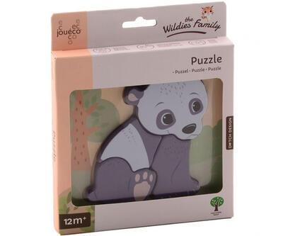 Dřevěné mini puzzle JOUÉCO The Wildies Family 12m+ 2023, bear