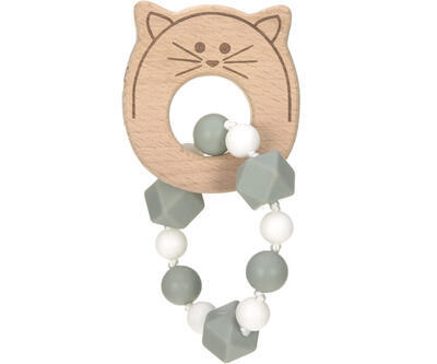 Kousátko LÄSSIG Teether Bracelet Wood/Silicone Little Chums 2023, cat - 1