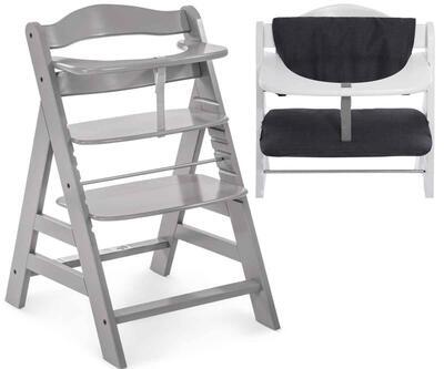 Jídelní židle HAUCK Alpha+ set 2v1 2023, grey + polstrování melange charcoal - 1