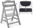 Jídelní židle HAUCK Alpha+ set 2v1 2024, grey + polstrování melange charcoal - 1/7