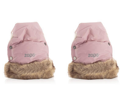 Zimní rukavice na kočárek ZOPA Fluffy 2 2023, old pink - 1