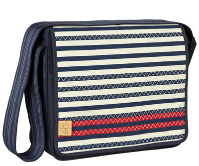 Taška na kočárek LÄSSIG Casual Messenger Bag 2017, Striped zigzag navy - 1