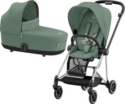 Kočárek CYBEX Mios Chrome Black Seat Pack 2024 včetně korby, leaf green - 1