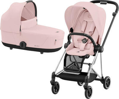 Kočárek CYBEX Mios Chrome Black Seat Pack 2024 včetně korby, peach pink - 1