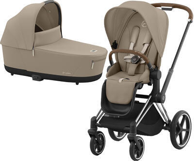 Kočárek CYBEX Priam Chrome Brown Seat Pack 2024 včetně korby, cozy beige - 1