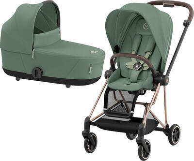 Kočárek CYBEX Mios Rosegold Seat Pack 2024 včetně korby, leaf green - 1