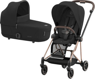 Kočárek CYBEX Mios Rosegold Seat Pack 2024 včetně korby, sepia black - 1