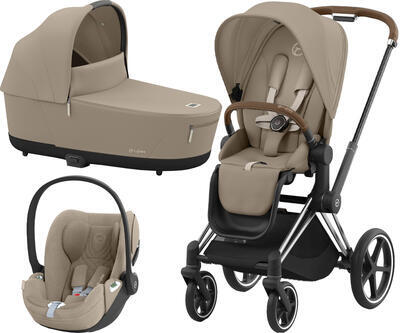 Kočárek CYBEX Set Priam Chrome Brown Seat Pack 2024 včetně Cloud T i-Size PLUS, cozy beige - 1