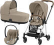 Kočárek CYBEX Set Mios Chrome Brown Seat Pack 2024 včetně Cloud T i-Size PLUS, cozy beige - 1/7