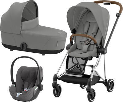 Kočárek CYBEX Set Mios Chrome Brown Seat Pack 2024 včetně Cloud T i-Size PLUS, mirage grey - 1