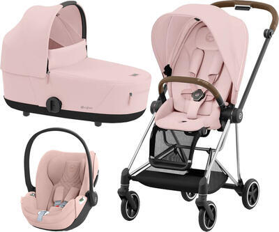 Kočárek CYBEX Set Mios Chrome Brown Seat Pack 2024 včetně Cloud T i-Size PLUS, peach pink - 1