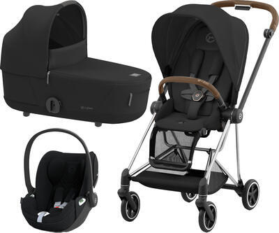 Kočárek CYBEX Set Mios Chrome Brown Seat Pack 2024 včetně Cloud T i-Size PLUS, sepia black - 1