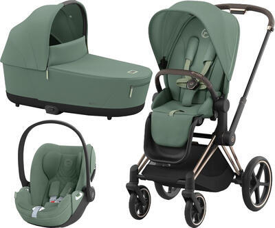 Kočárek CYBEX Set Priam Rosegold Seat Pack 2024 včetně Cloud T i-Size PLUS, leaf green - 1
