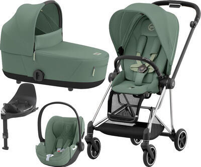 Kočárek CYBEX Set Mios Chrome Black Seat Pack 2024 včetně Cloud T i-Size PLUS a báze T, leaf green - 1
