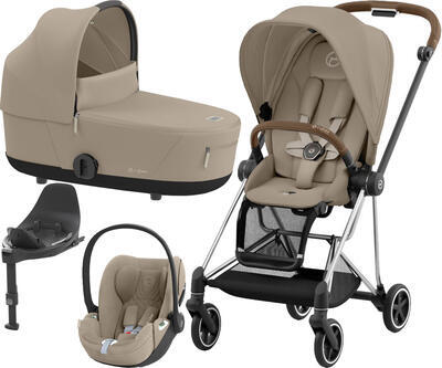 Kočárek CYBEX Set Mios Chrome Brown Seat Pack 2024 včetně Cloud T i-Size PLUS a báze T, cozy beige - 1