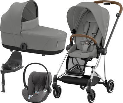 Kočárek CYBEX Set Mios Chrome Brown Seat Pack 2024 včetně Cloud T i-Size PLUS a báze T, mirage grey - 1