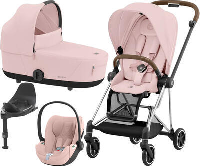 Kočárek CYBEX Set Mios Chrome Brown Seat Pack 2024 včetně Cloud T i-Size PLUS a báze T, peach pink - 1