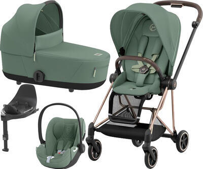 Kočárek CYBEX Set Mios Rosegold Seat Pack 2024 včetně Cloud T i-Size PLUS a báze T, leaf green - 1