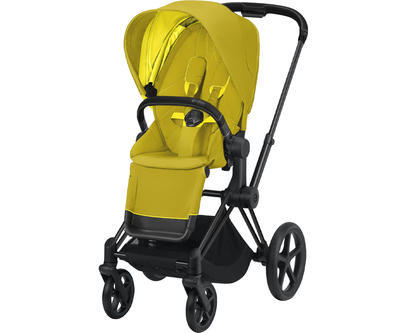 Kočárek CYBEX Priam Matt Black Seat Pack 2021, mustard yellow - 1