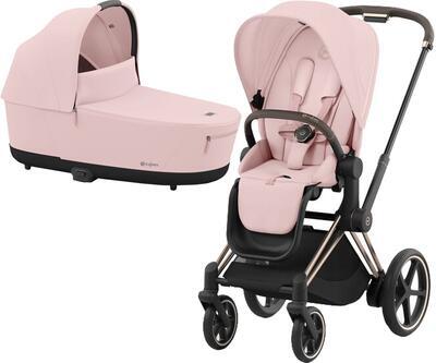 Kočárek CYBEX e-Priam Rosegold Seat Pack 2024 včetně korby, peach pink - 1