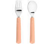 Dětský příbor LÄSSIG Cutlery with Silicone Handle 2pcs 2024, apricot - 1/4