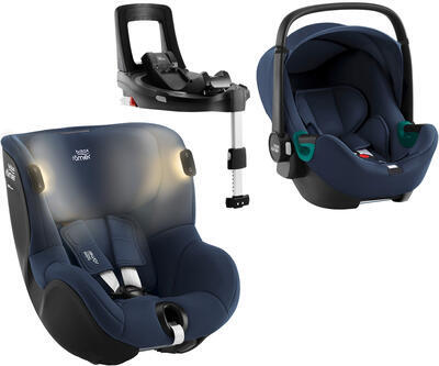 Set BRITAX RÖMER Baby-Safe 3 i-Size + Flex Base iSense + Dualfix iSense 2021, indigo blue - 1
