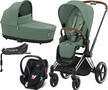 Kočárek CYBEX Set Priam Chrome Brown Seat Pack 2024 ZDARMA Aton 5 a Base 2-fix, leaf green - 1/7